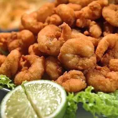 Camarão médio a Milanesa