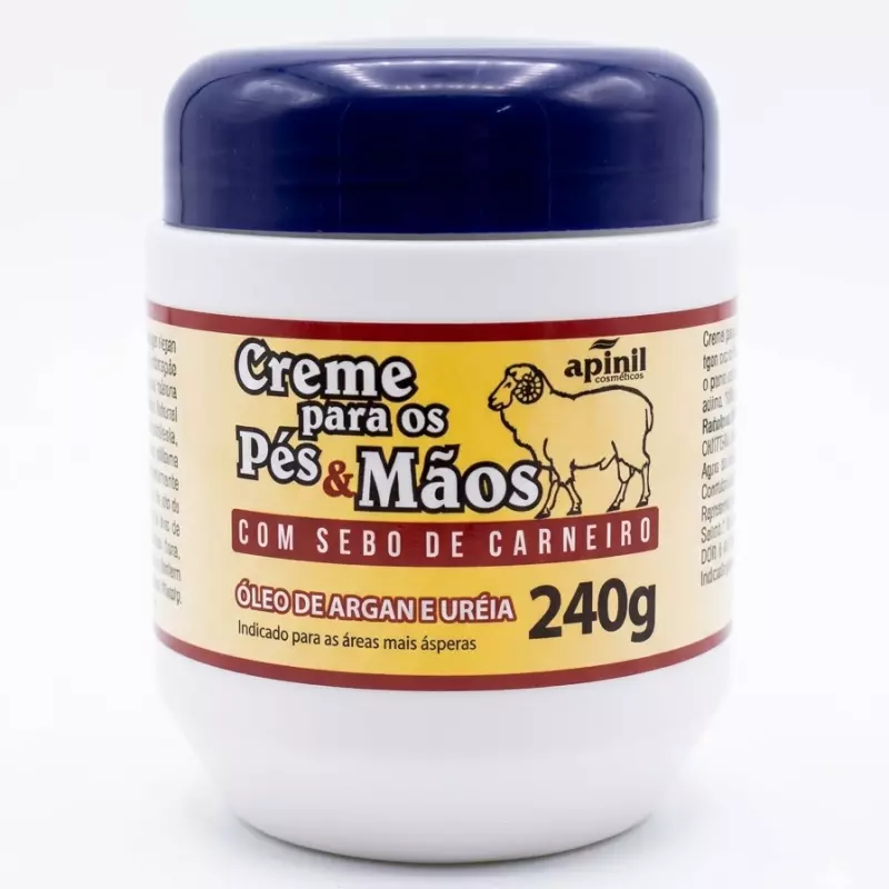 CREME PARA OS PÉS E MÃOS 240g apinil