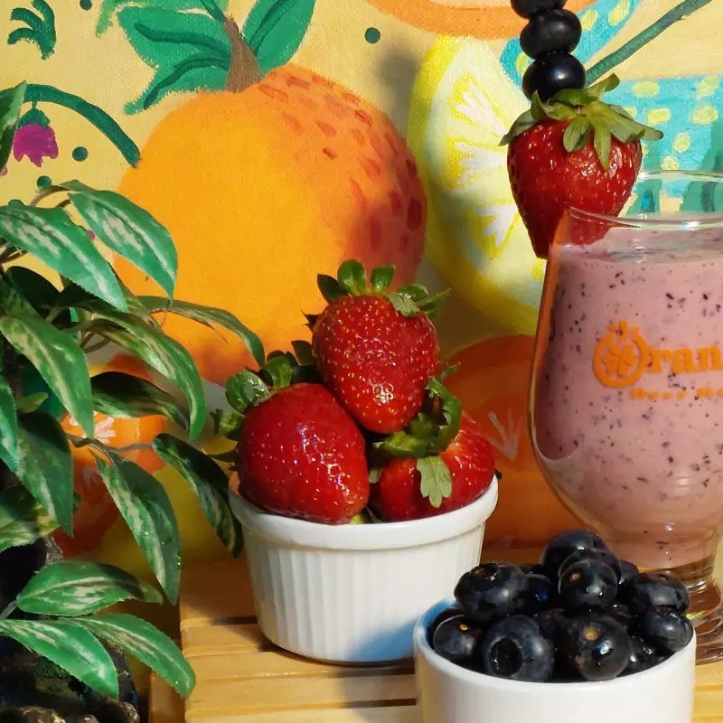 Batido de Fresas y Arandanos