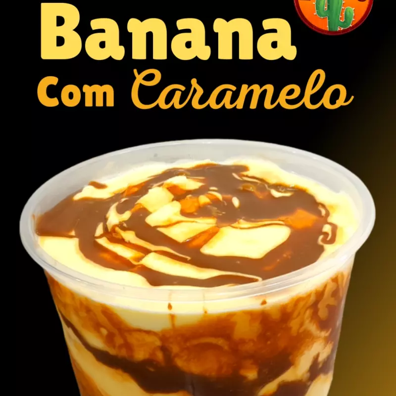 Sorvete 1 litro banana com caramelo