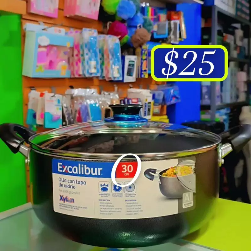 Olla con tapa de vidrio