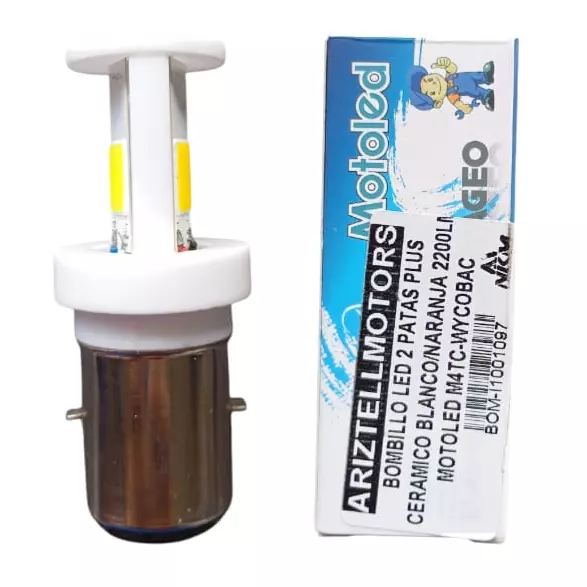 BOMBILLO BLANCO/NARANJA MOTOLED M4TC