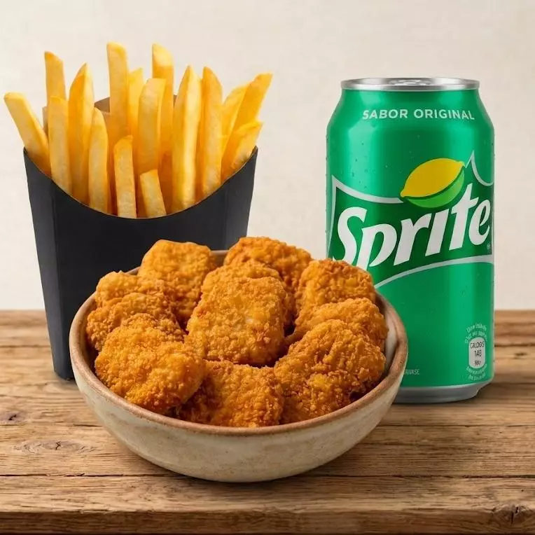 Combo Nuggets x10 con Papas y Bebida
