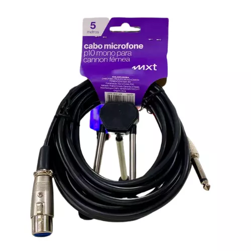 CABO MXT  P10 / XLR FEMEA 5 METROS
