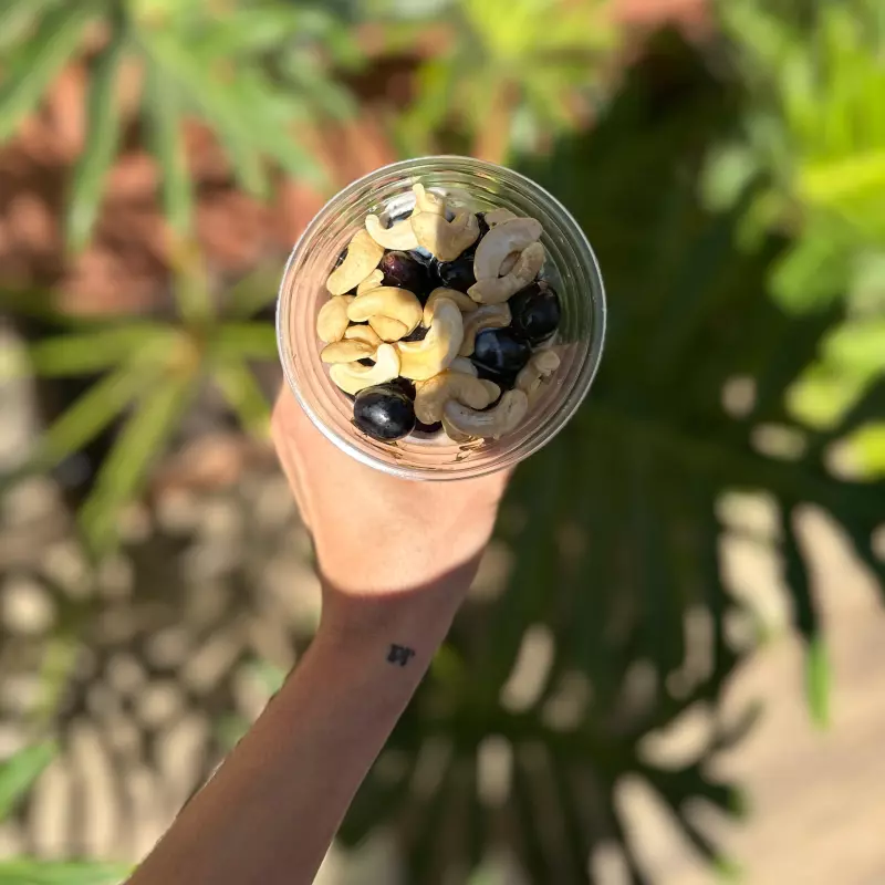 Salada de frutas com castanha