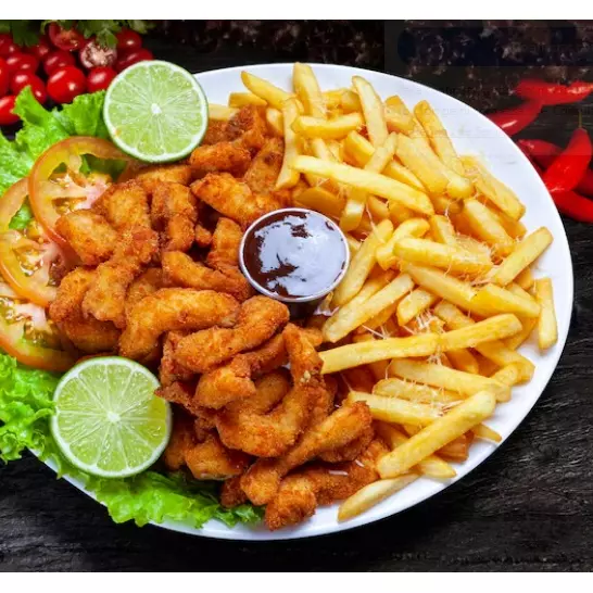Isca, Camarão e Fritas