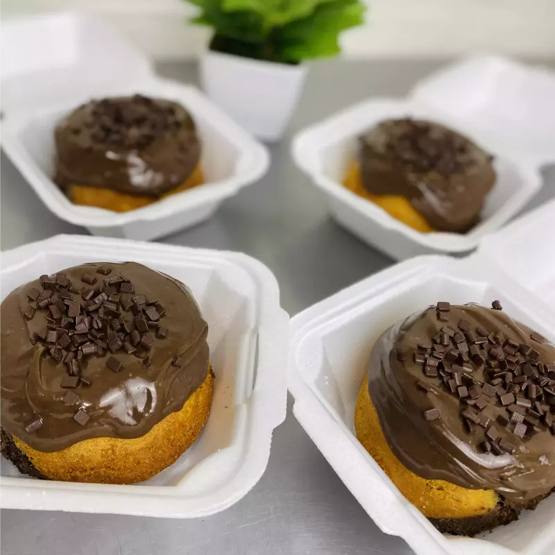 Mini vulcao de Cenoura com chocolate