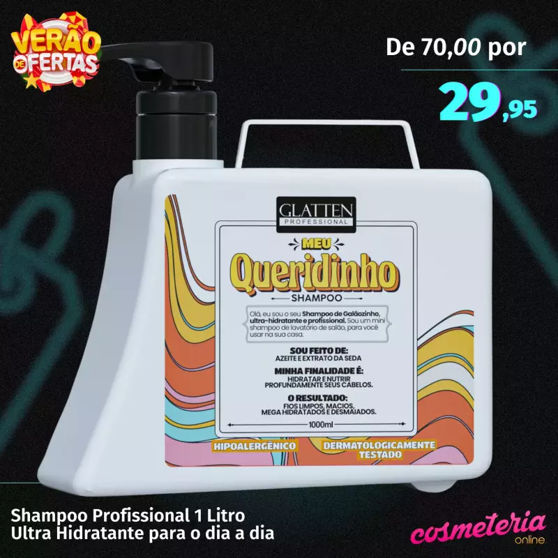Shampoo Profissional Glatten 1 Litro