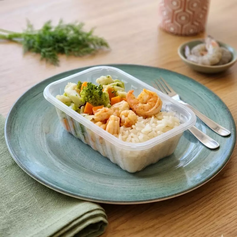 Mounjaro camarão e legumes