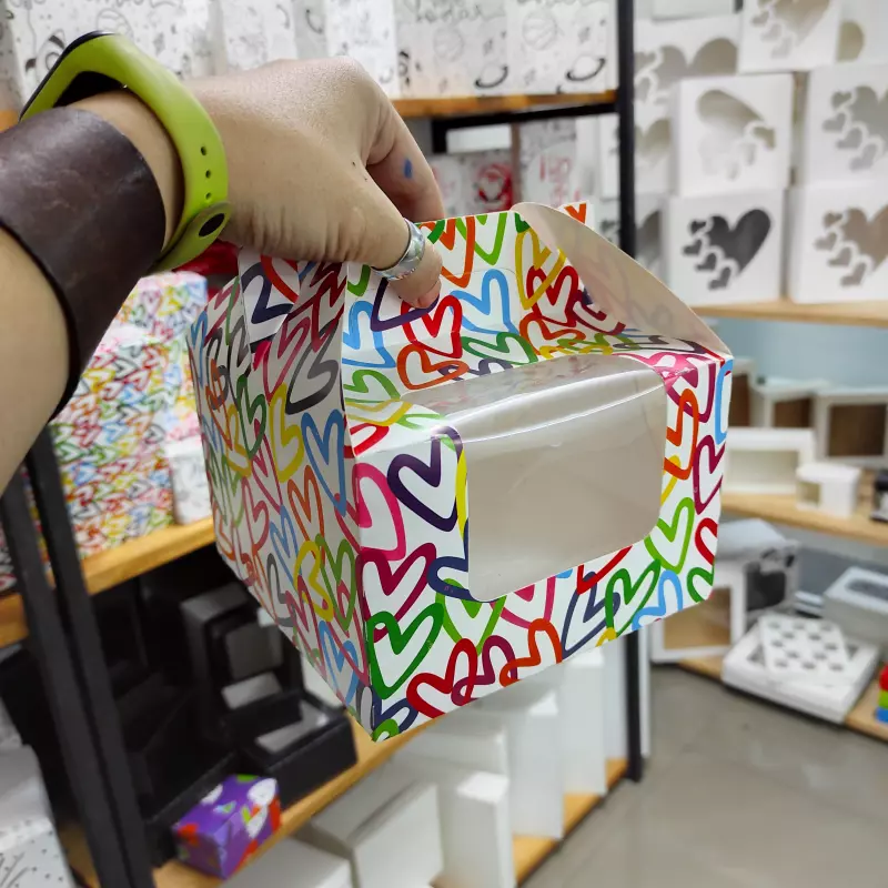 Caja 4 Cupcakes Cami Color Con Asas