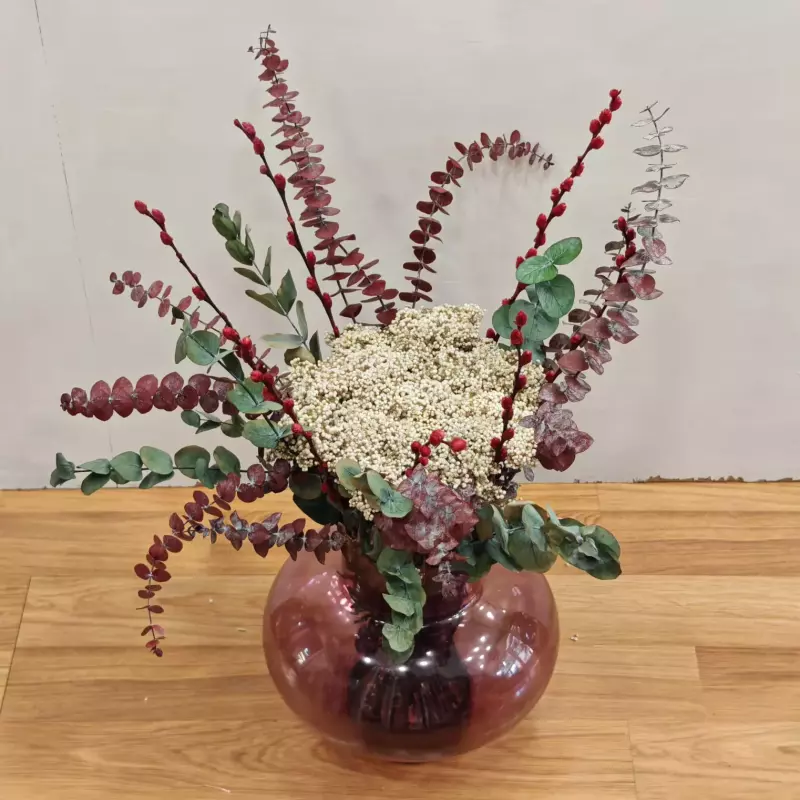 Flores decorativas + jarrón