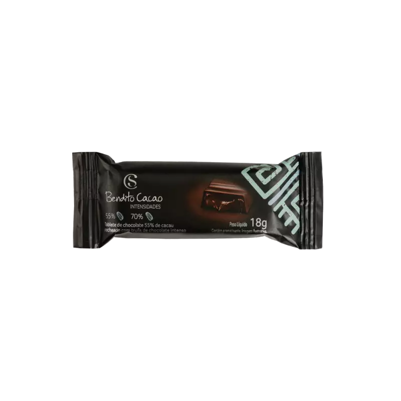 Tablete bendito cacao recheado 18g