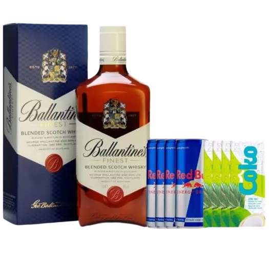 COMBO DE BALLANTINES + RED BULL
