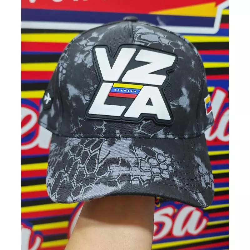 Gorra VZLA camuflada negra