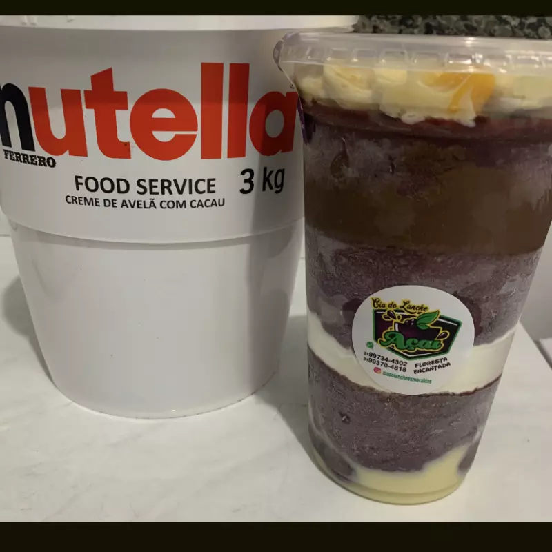 Açaí de 500 ml com NUTELLA