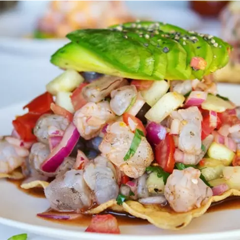 Tostadas Ceviche 2 pzs