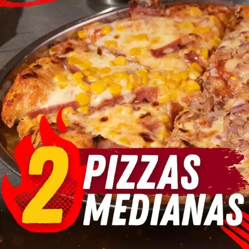 2 PIZZAS MEDIANAS