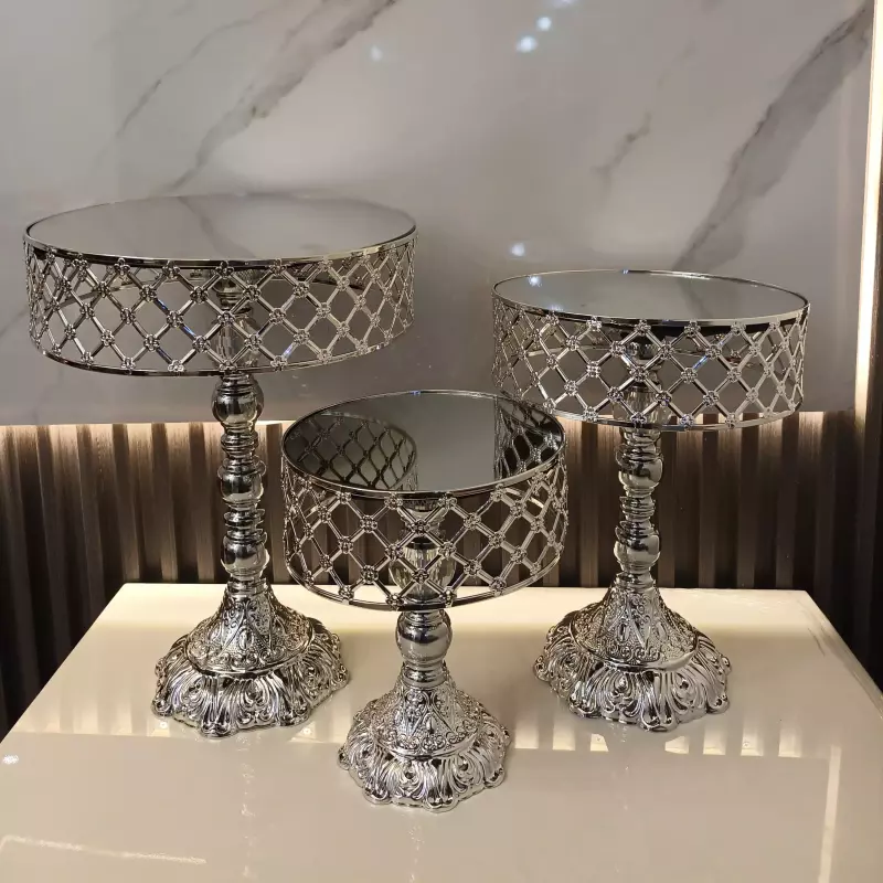 BASES TORTERAS SET X 3 JX-288 PLATA