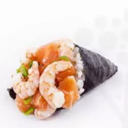 Temaki salmão X camarão