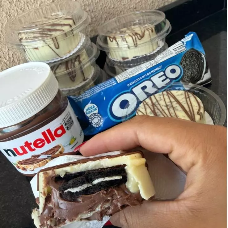 bombom de oreo com nutella