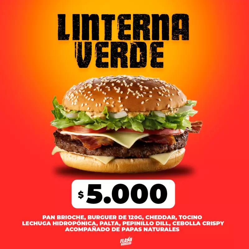 PROMO LINTERNA VERDE (BURGUER)