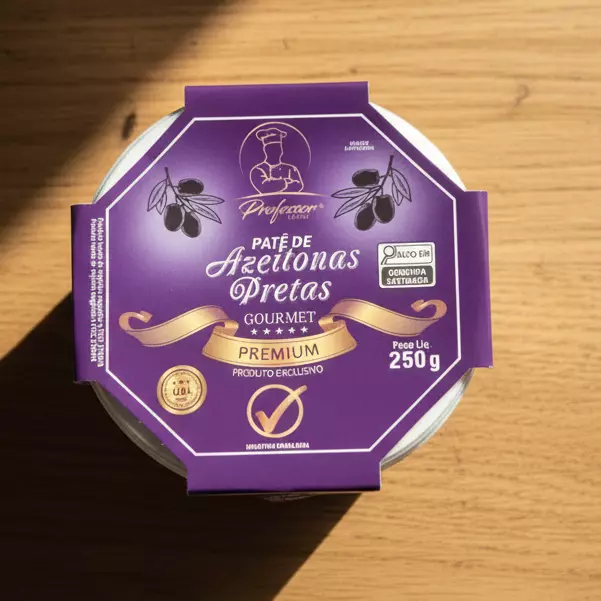 Patê de azeitonas pretas. Gourmet