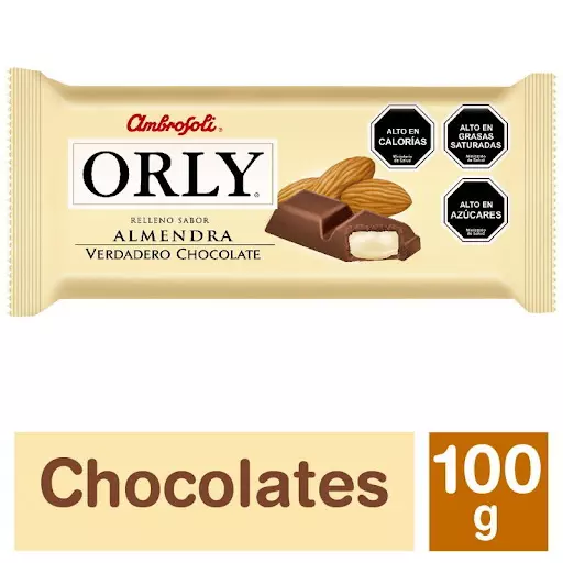Chocolate Orly Almendra 100 Grs