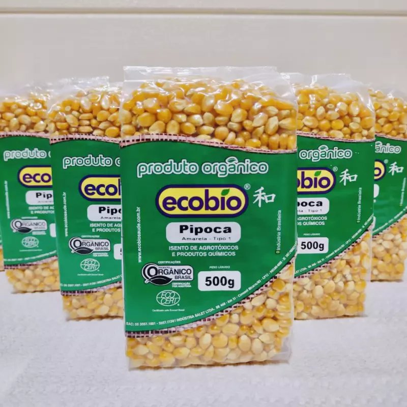 Milho de pipoca orgânico Pct 500 gr