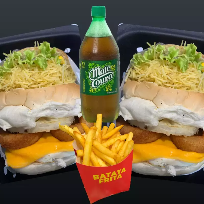 CB🍟4 (2 X-Veg +1 Fritas Simp 300g)