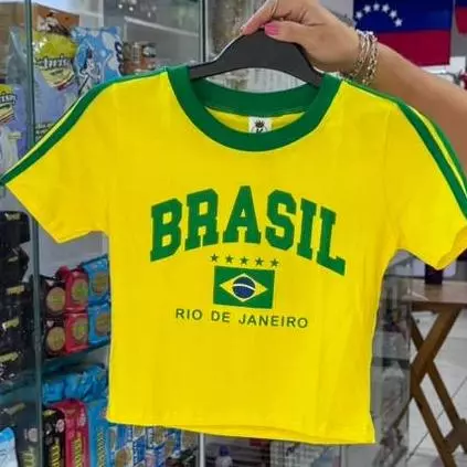 Croptop Brasil amarillo