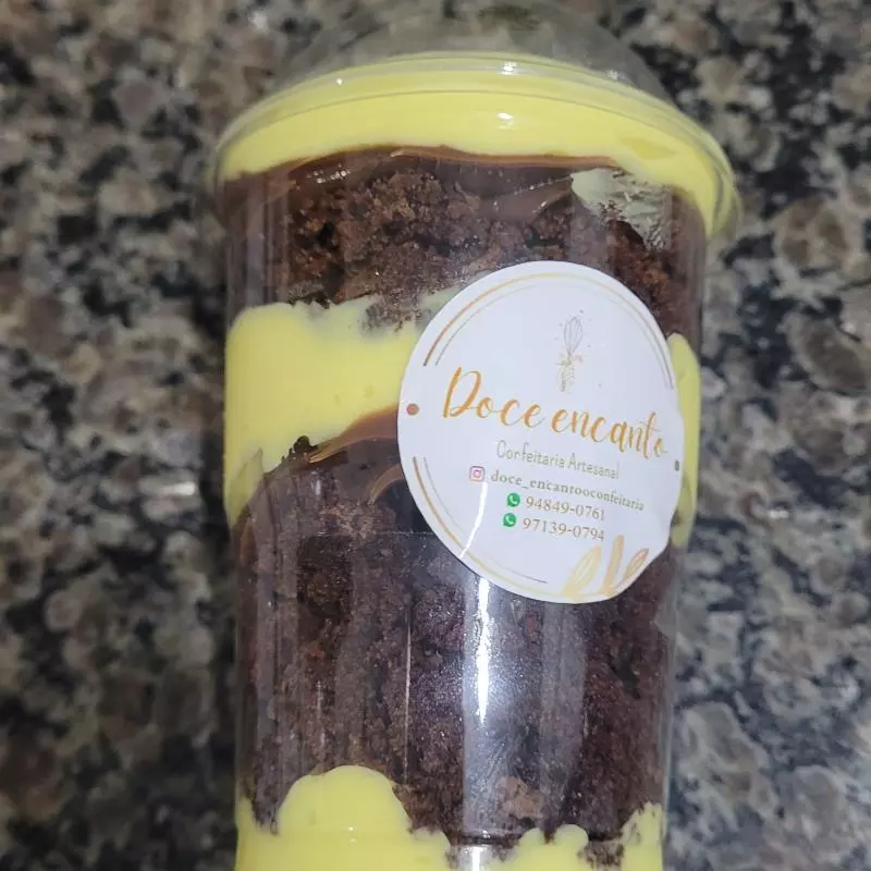 Copo - Brigadeiro com maracujá