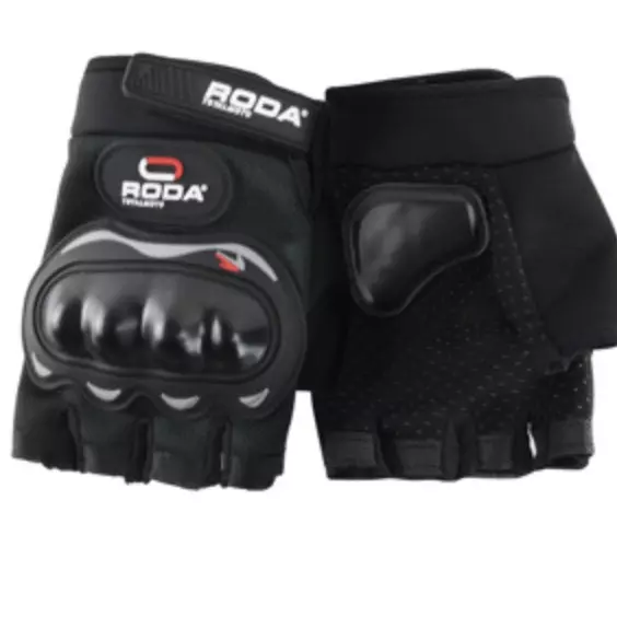 GUANTES RODA MEDIO DEDO NEGRO