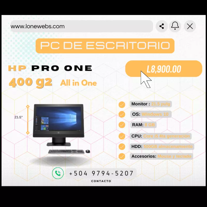 HP Pro One 400 G2 all in One
