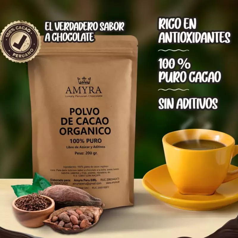 AMYRA CACAO EN POLVO  200 G