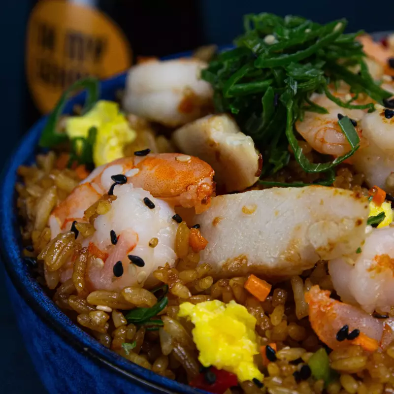 WOK MIXTO POLLO-CAMARÓN