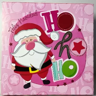 Caja de torta Navidad rosada