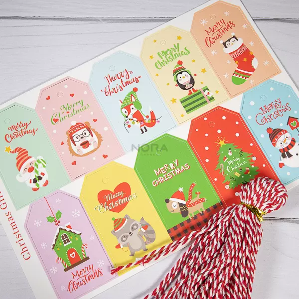Tarjeton Labels Navideños #2 10 und