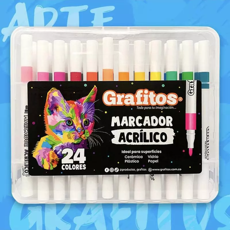 MARCADOR ACRILICO X24 GRAFITOS