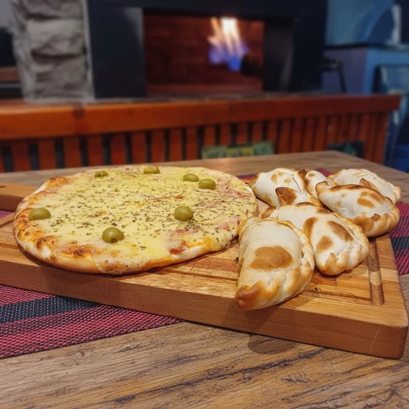 1 muzza + 6 Empanadas