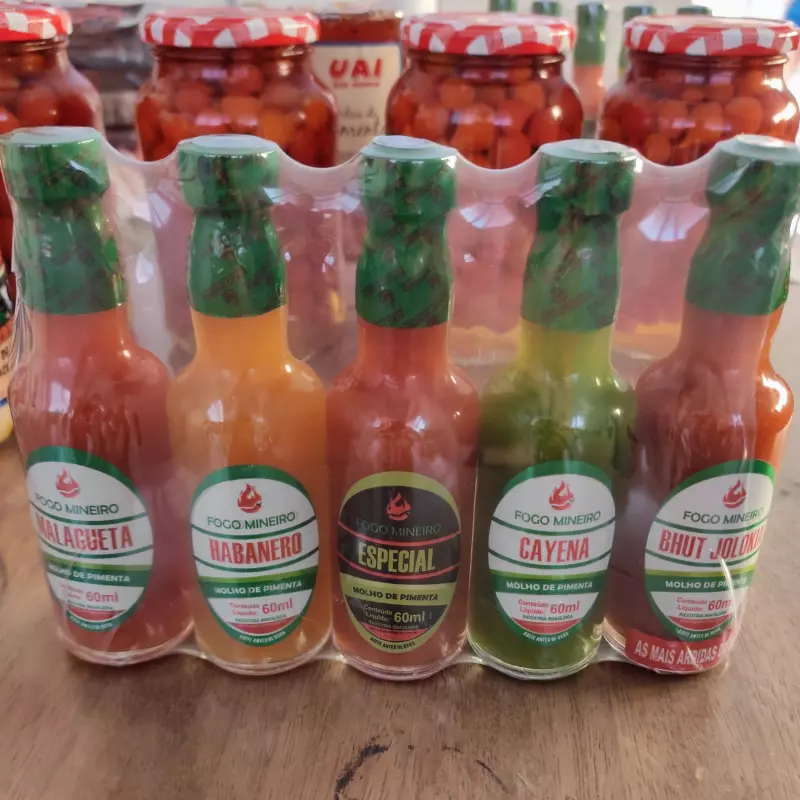 *Kit 5 molhos de pimenta
