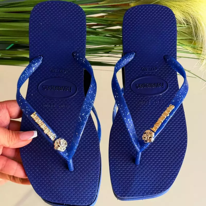 Fem ping rosa azul marinho