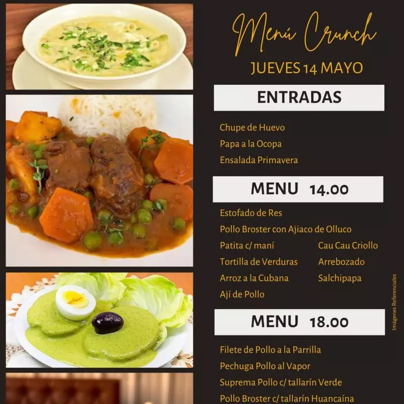 Menú 14.00 soles