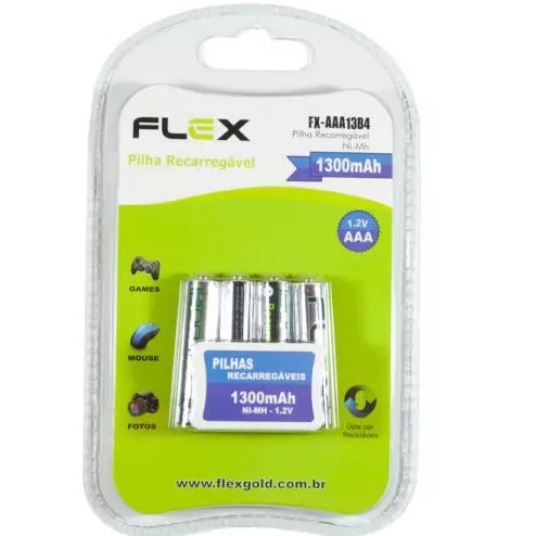 BATERIA RECARREGÁVEL FLEX 1.2V