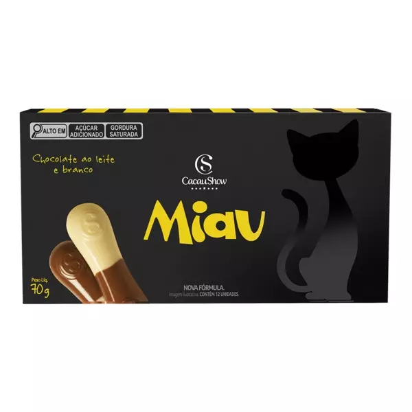 Tablete Miau de Chocolate Mezzo 70g
