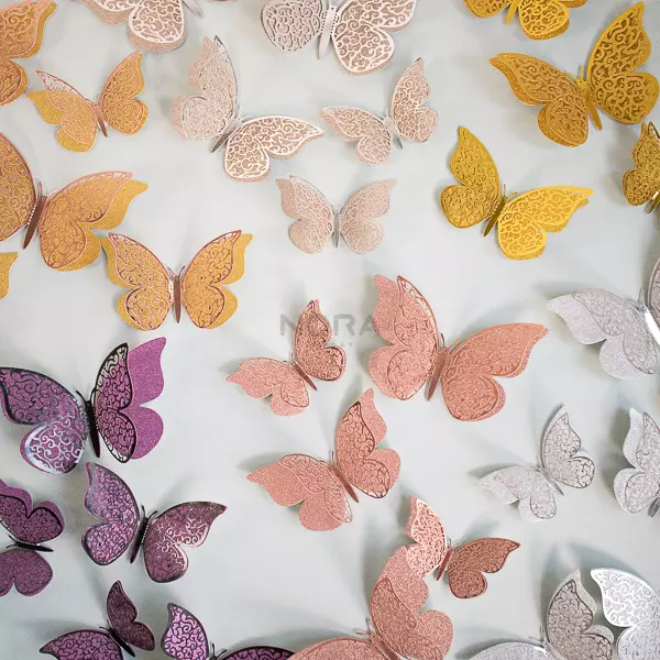 Mariposas Decorativas 3D doble color