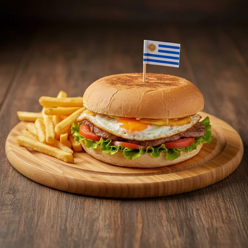 Sandwich Uruguayo (Lomito) con Papas