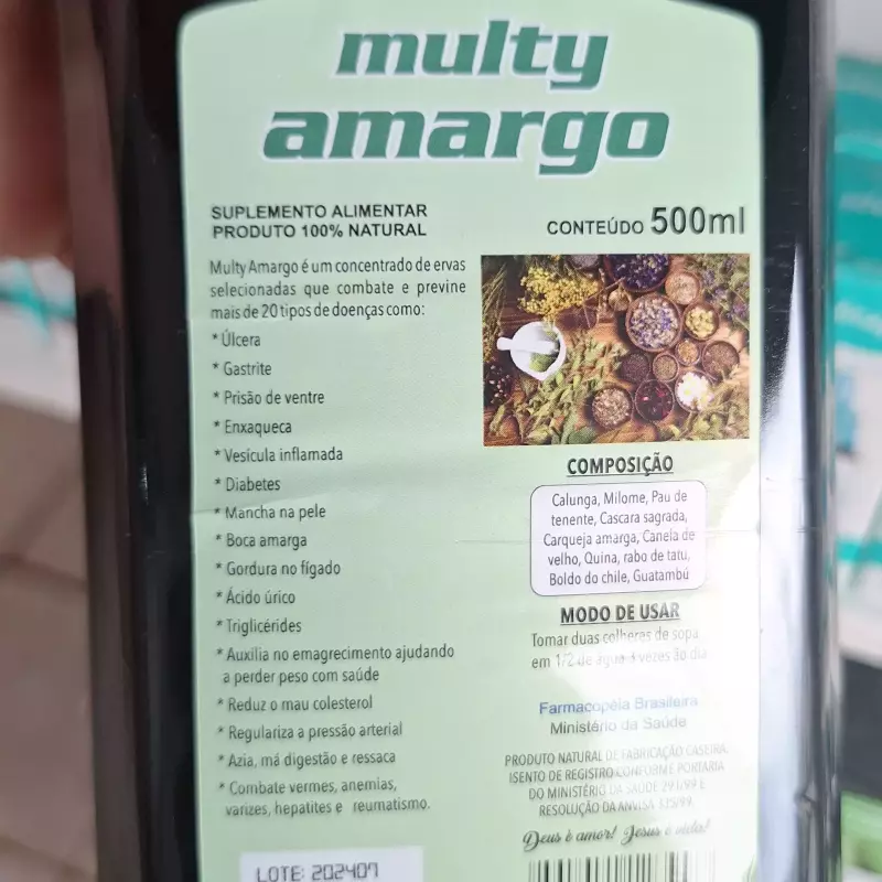 Chá multi amargo 500ml