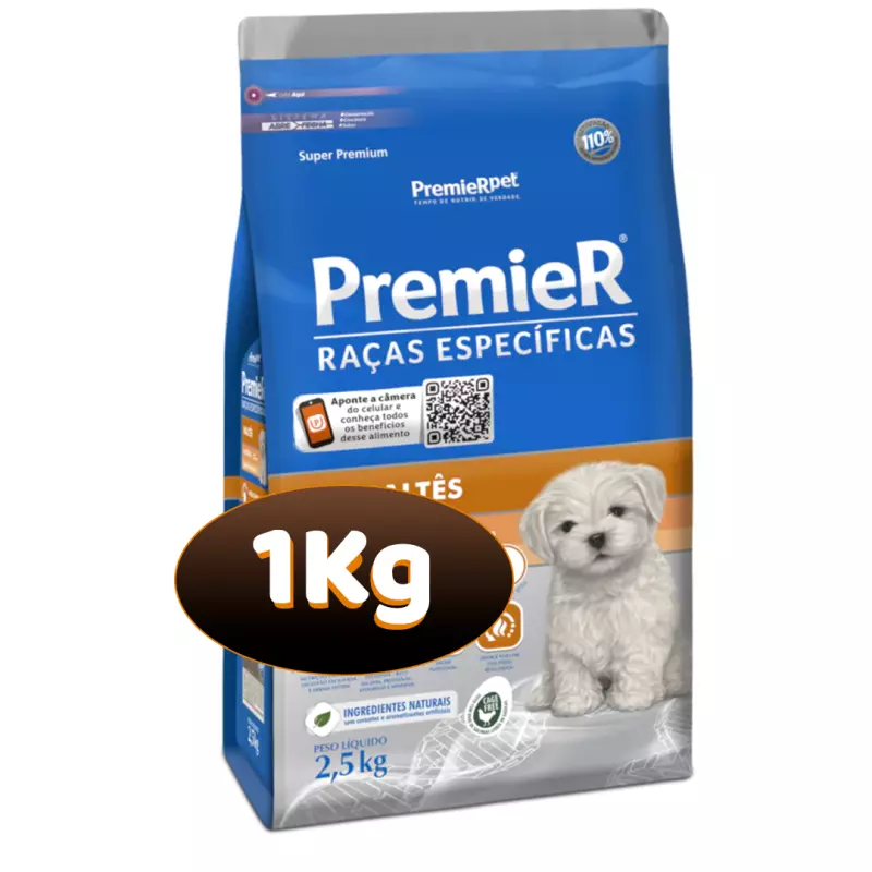 1 Kg - PremieR Maltês Filhote peq