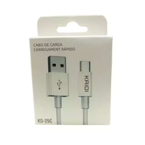 CABO KAIDI USB/TIPO-C RÁPIDO KD-25C