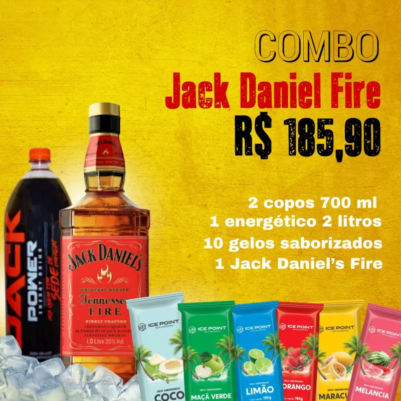 Combo  - Jack Daniels Fire 1L